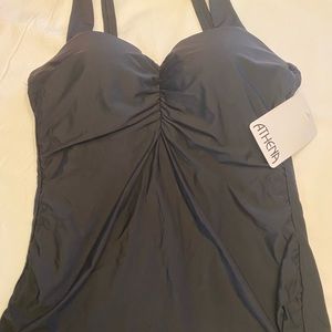 Tankini top with built in soft cups